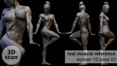 3D scan real muscleanatomy Woman10 pose 03