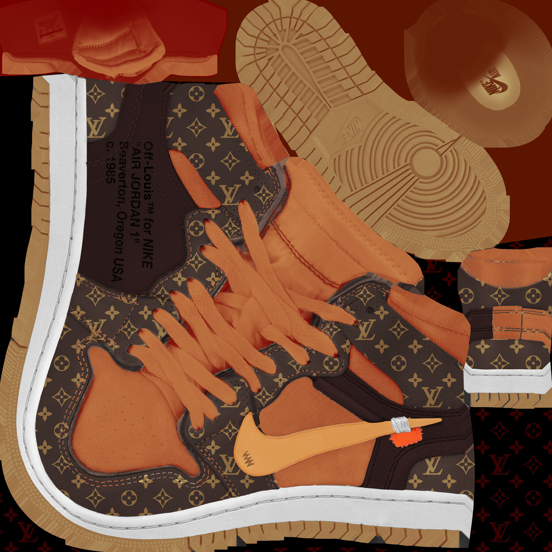 Designer Sneakers: Nike Louis Vuitton Adidas Jordan in Ibadan