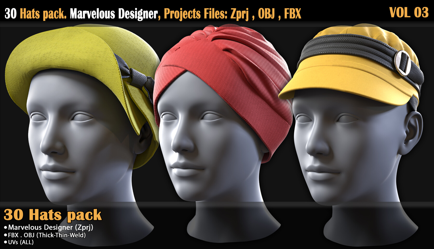 ArtStation - Marvelous Designer Beanie Hat