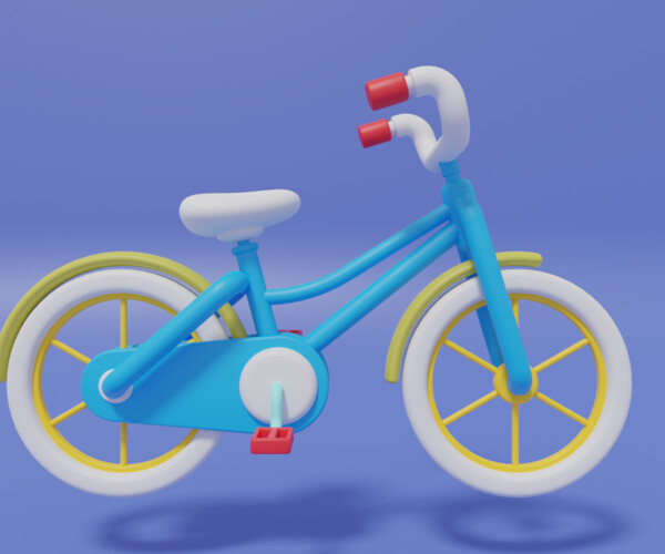 ArtStation Cartoon Cute Bicycle 3D model Resources