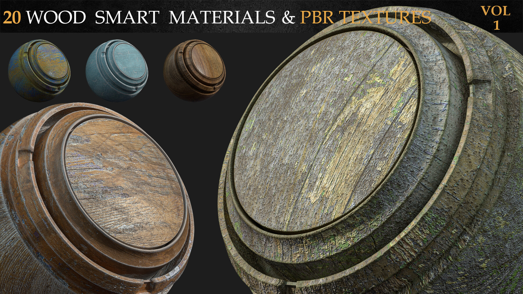 ArtStation - 20 WOOD SMART MATERIALS-VOL 1 | Game Assets