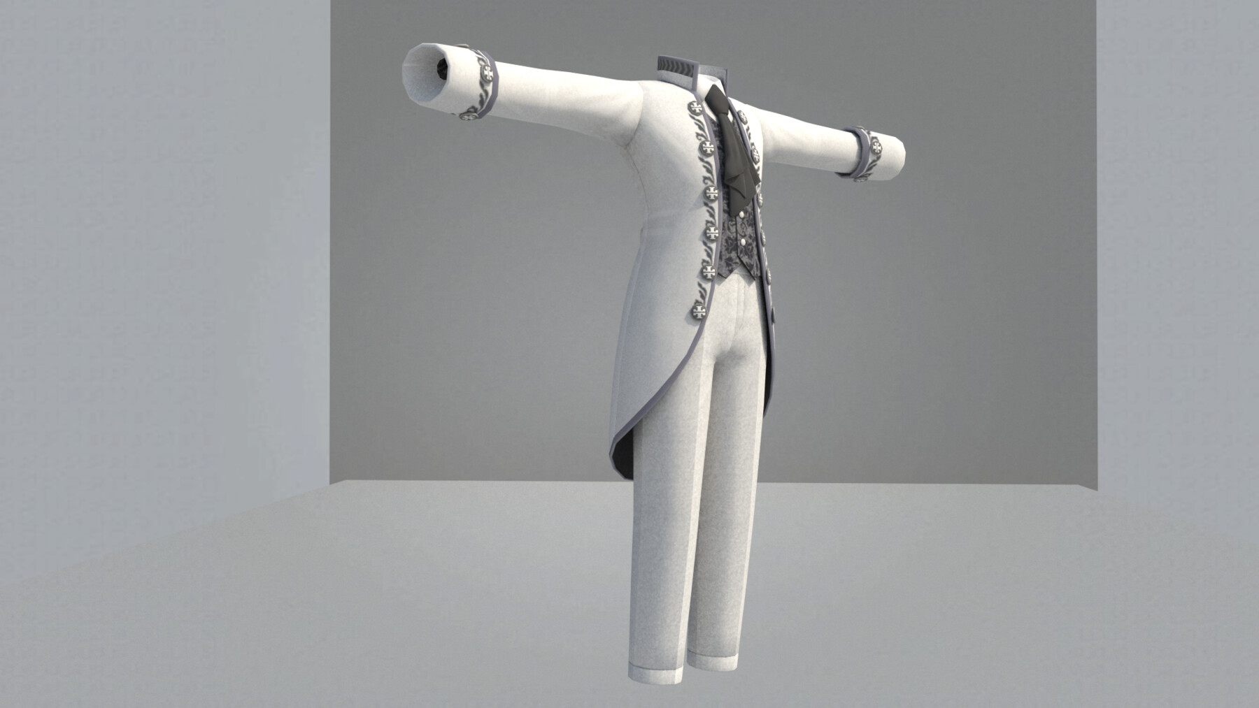 ArtStation - Elegant white cartoon clothing suits the groom suit ...