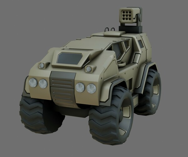 ArtStation - Sci-Fi Military Vehicle - Game Ready - PBR | Game Assets