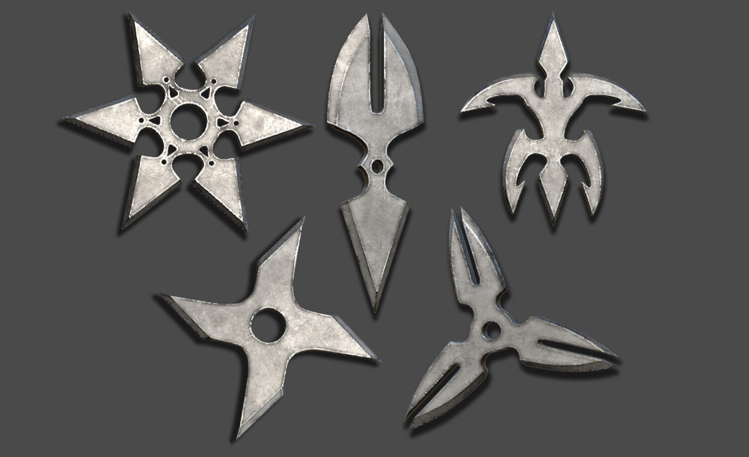 3D model Shuriken Ninja Star CollectionVol 03 VR / AR / low-poly