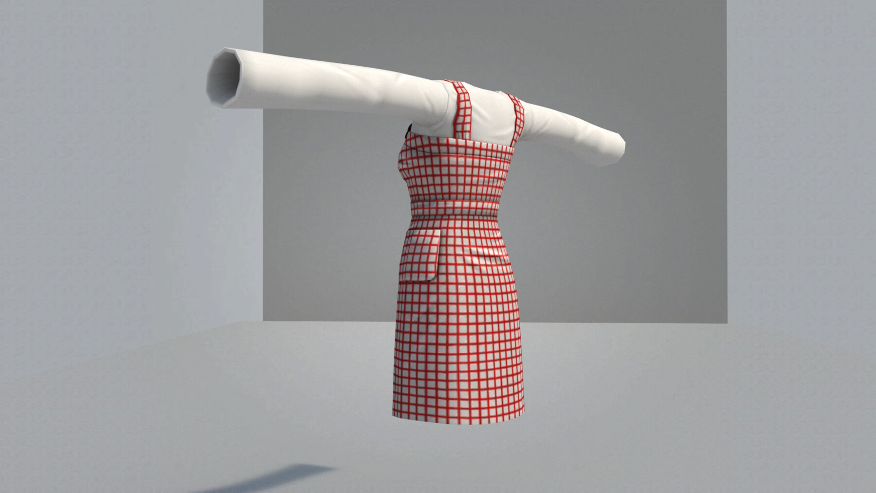 ArtStation Braces skirt red and white squares Resources