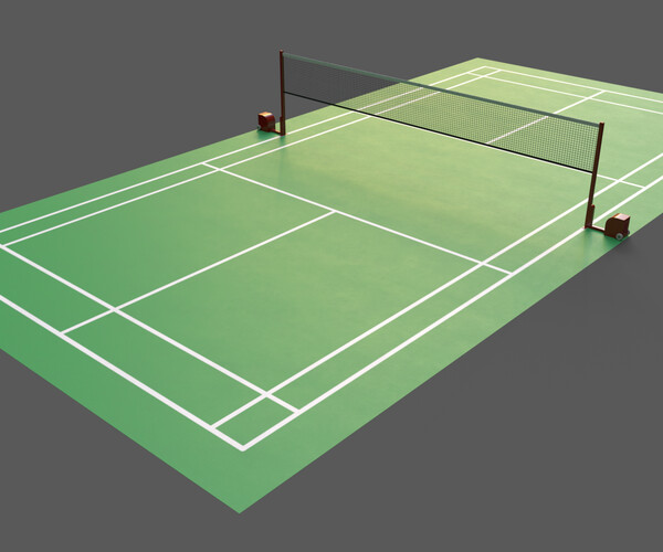 ArtStation - PBR Badminton Court Floor and Net | Game Assets