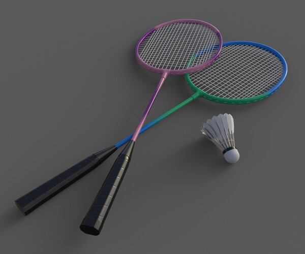 ArtStation PBR Badminton Racket and Shuttlecock Resources