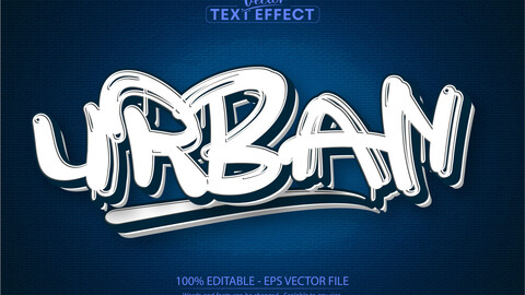 Urban text effect, editable graffiti text style