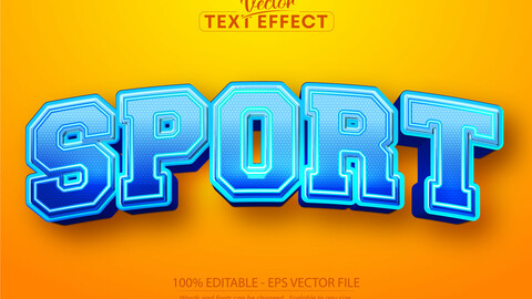 Sport Text Effect, Editable 3d Team And Football Text Style