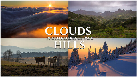 Clouds & Hills -Photo Reference Pack- 386 JPEGs