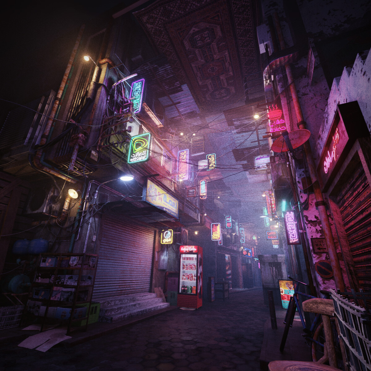 Cyberpunk Street 3d