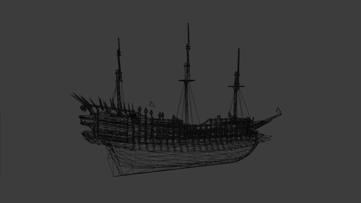 ArtStation - PIRATE SHIP GAME READY LOW POLY | Game Assets