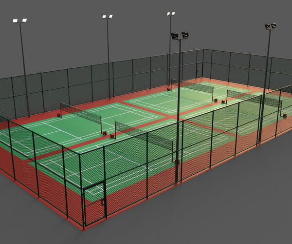 ArtStation - PBR Modular Outdoor Badminton Volleyball Court | Game Assets