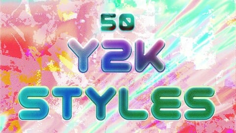50 Y2K Layer Styles for Photoshop