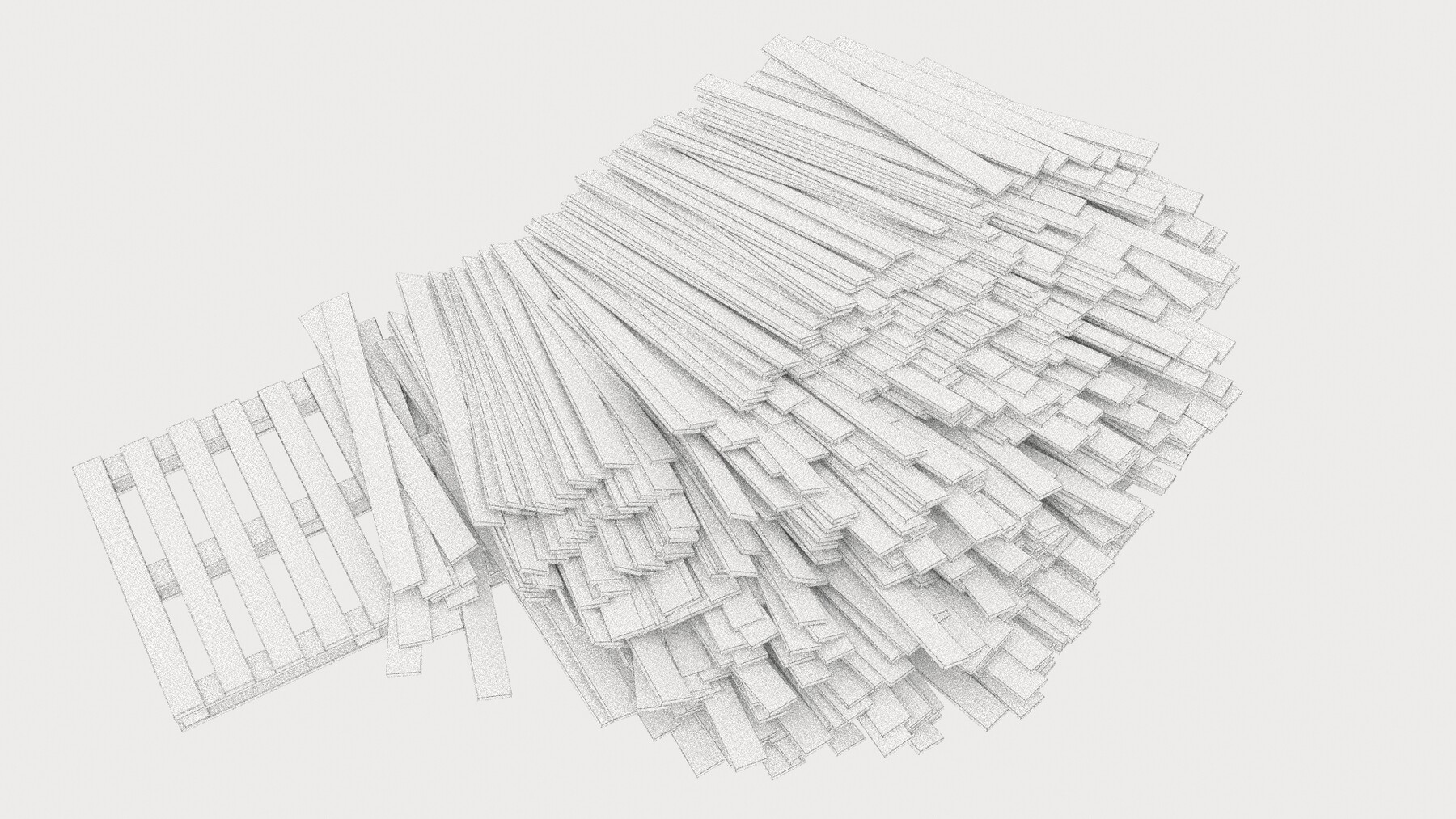 ArtStation wood planks pallet pile 2 Game Assets