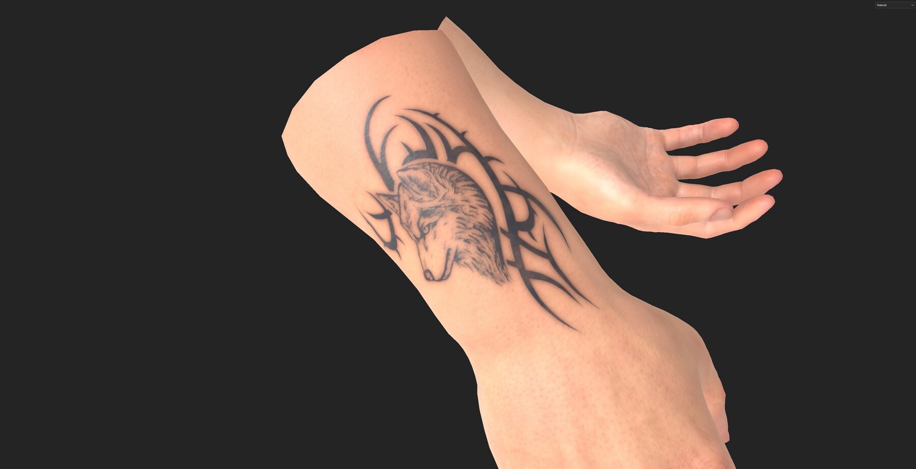 Tattoo Artist Arm Pack 3D model | CGTrader