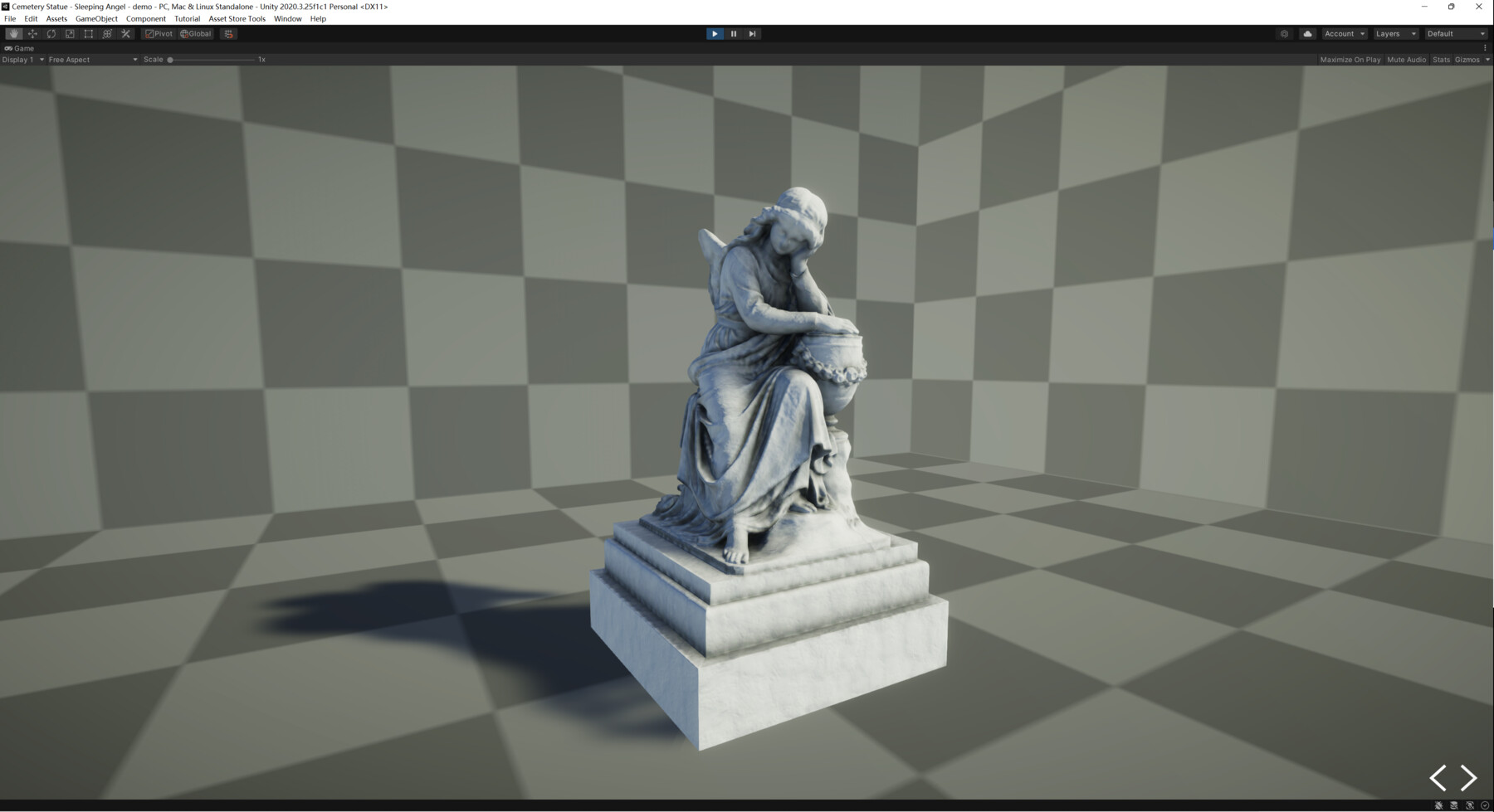 ArtStation Cemetery Statue Sleeping Angel Game Assets