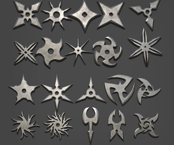 ArtStation - 100 Shuriken Models Lowpoly and Highpoly (with UV) , IMM ...