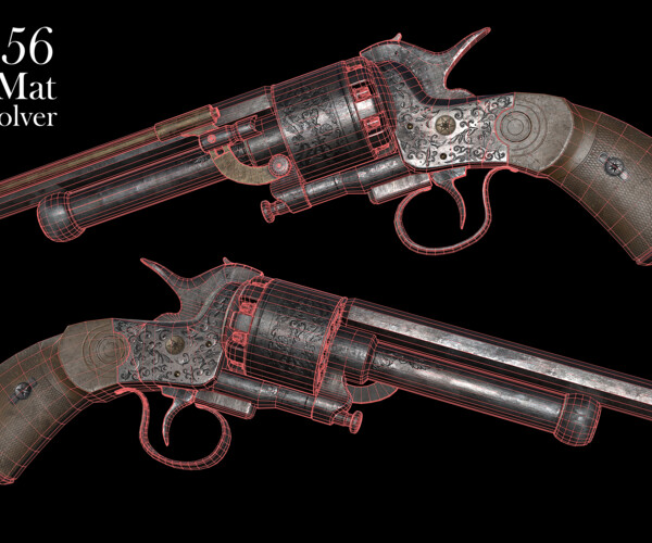 ArtStation - LeMat Revolver | Game Assets