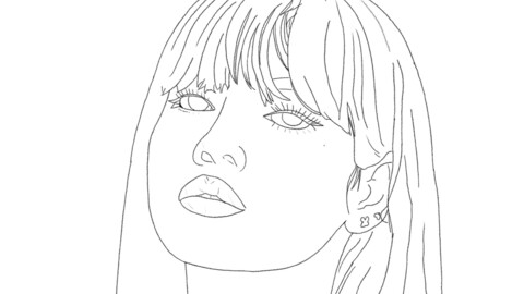 BLACKPINK LaLisa lineart colouring