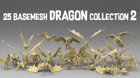25 basemesh dragon collection 2