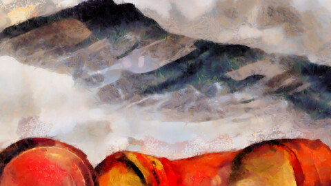 Cloudy day on the  mountain