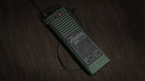 Vintage radio - Game ready PBR Low-poly