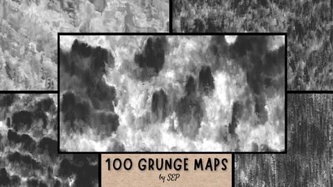 100 4K GRUNGE MAPS