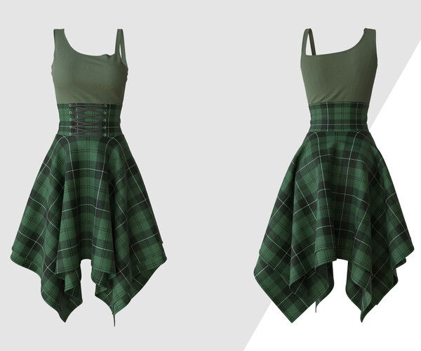 ArtStation - Tartan Dress | Marvelous Designer | CLO3D project | Resources ArtStation - Tartan Dress | Marvelous Designer | CLO3D project | Resources