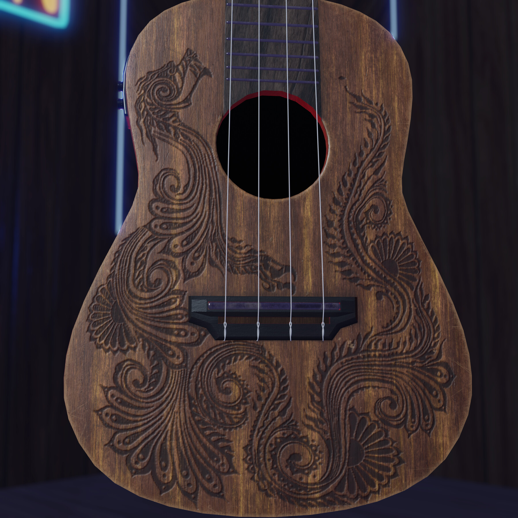 ArtStation Henna Dragon Electric Ukulele BoyWithUke Resources