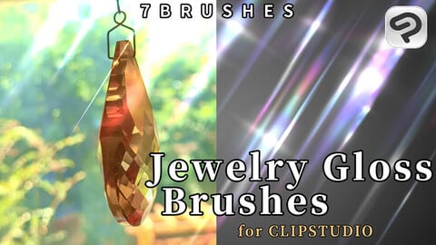 7 Jewelry Gloss Brushes for ClipStudioPaint/21 PNG images