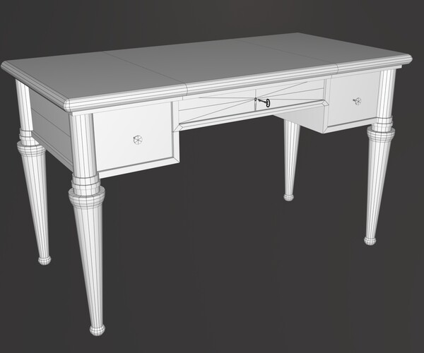 ArtStation Classic Office Desk Game Assets