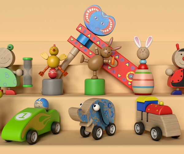 ArtStation Wooden Toys Package Resources