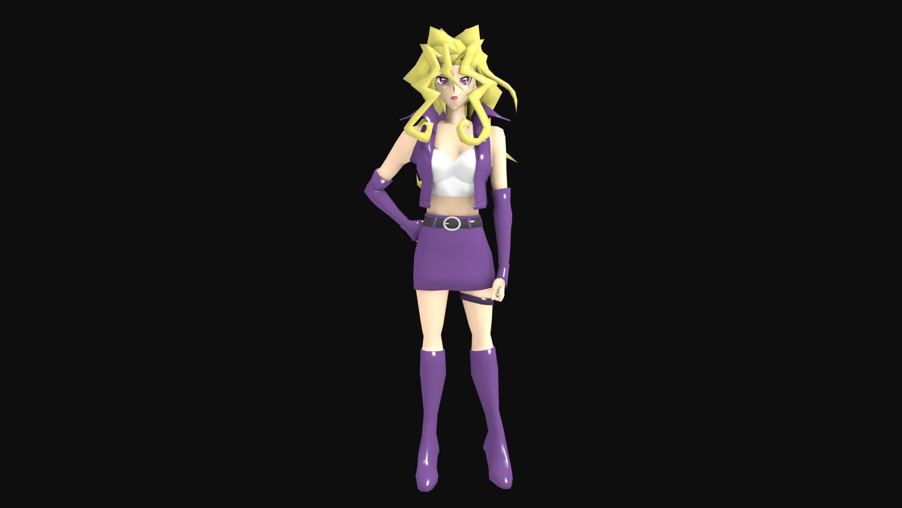 Mai Valentine yugioh anime lowpoly 3D model