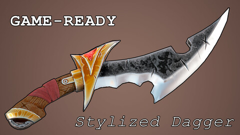 Stylized Dagger - Game-Ready