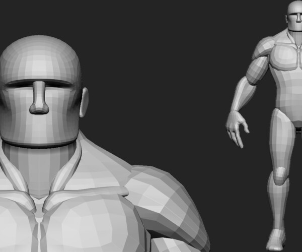Artstation Muscular Male Anatomy Human Base Mesh Reso - vrogue.co