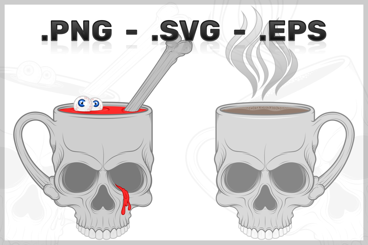 ArtStation - Coffee Cup Shaped Human Skull Vector Design | Artworks