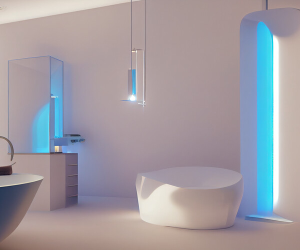 ArtStation Modern bathroom design 2022 futuristic Artworks