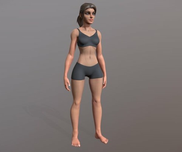 Artstation Stylized Female Base Mesh Game Assets 9740