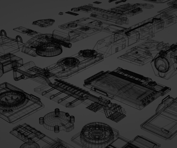 ArtStation Scifi Kitbashing Set 3 Resources