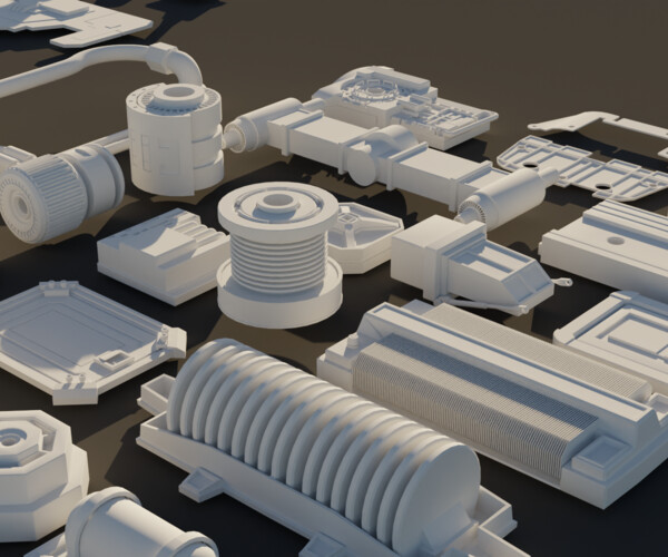 ArtStation Scifi Kitbashing Set 3 Resources