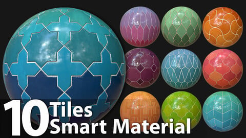 10 Tiles Smart Material - Substance 3D Painter