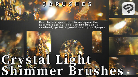 3 Crystal Light Shimmer Brushes for ClipStudioPaint/20 PNG images
