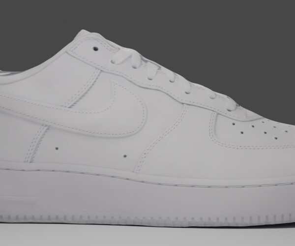 ArtStation - Nike Air Force 1 Low Supreme White | Game Assets