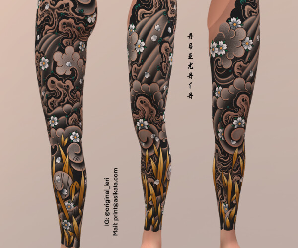 ArtStation - Apricot Leg Tattoo Design | Artworks