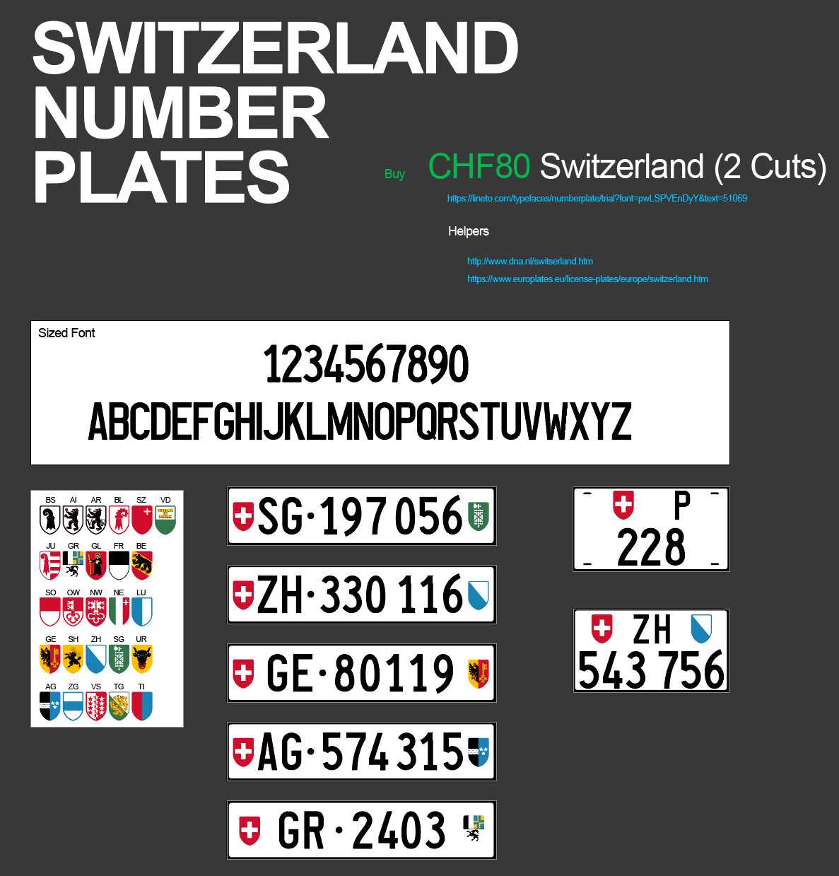 ArtStation - Switzerland Number Plate GENERATOR (Real World Details ...