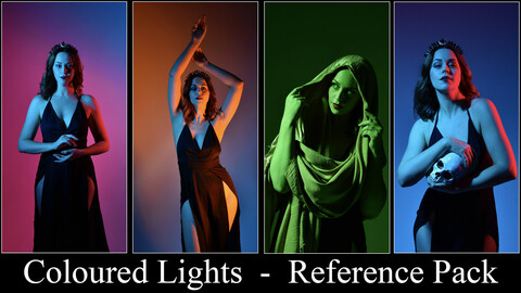 x168 Coloured light Portraits - Reference Pack