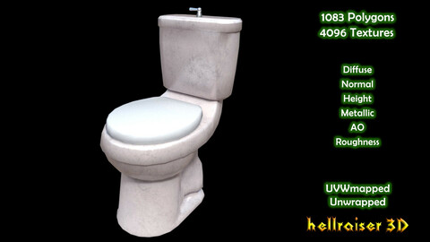 Clean Toilet - PBR - Textured
