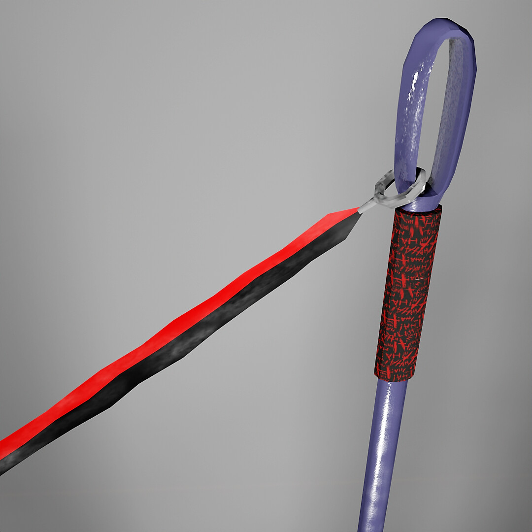 ArtStation - Low poly model of a two-handed fantasy weapon Razor Low ...