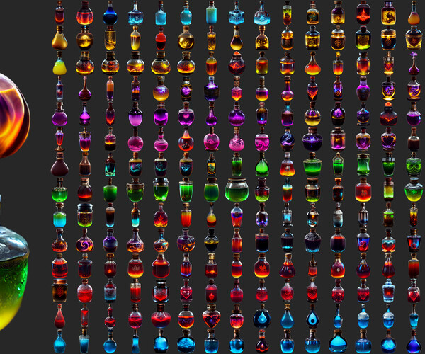 266 Magic Potions in 2D Assets - UE Marketplace